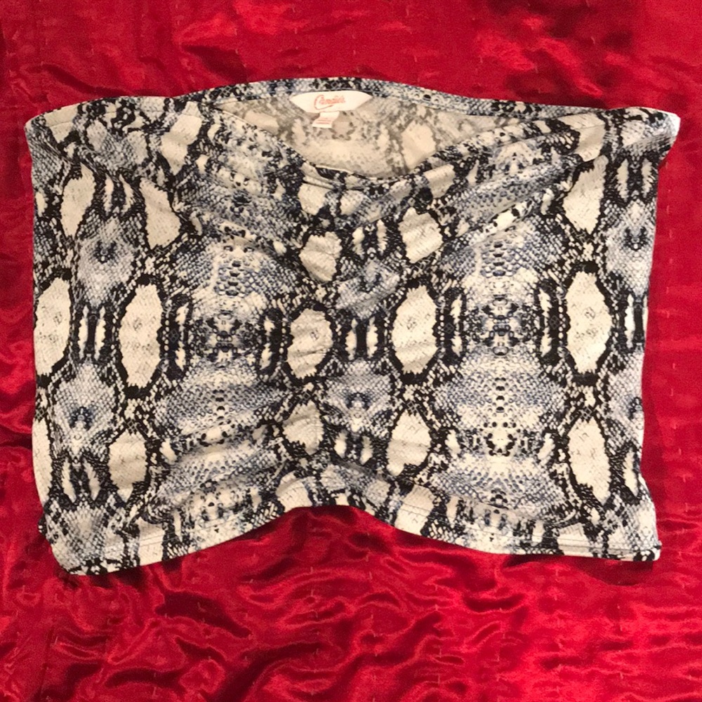 Snake skin tube top